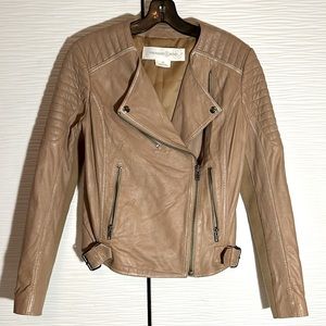 Genuine Leather moto jacket, Sz XS but fits XS/S